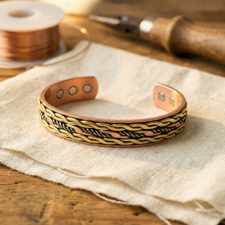 Aphroditi & Co  Weave Copper Bracelet
