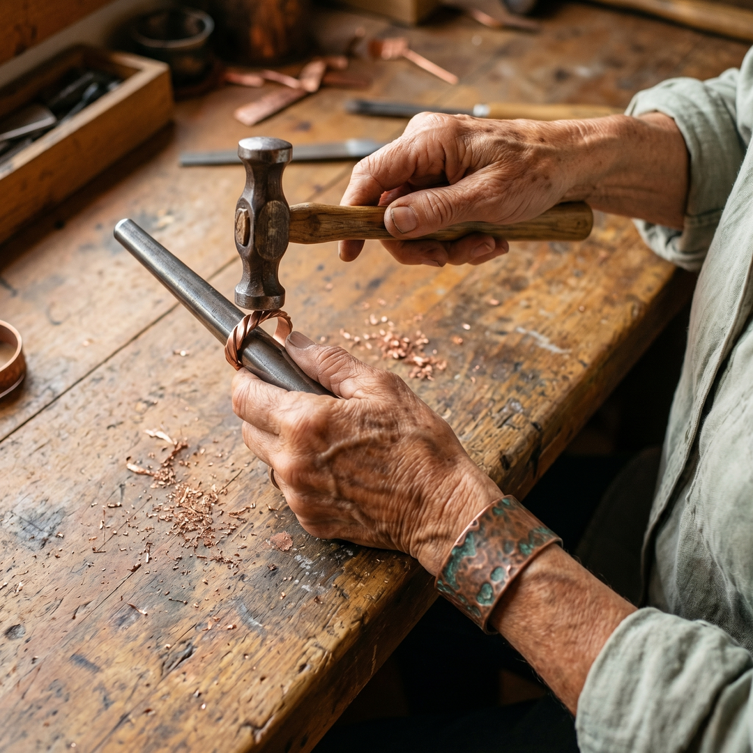 Aphroditi & Co  Δαχτυλίδι από μπρούντζο σε χρώμα καστανιάς