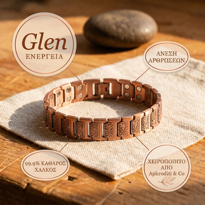 Βραχιόλι Ανδρικό από Χαλκό Aphroditi & Co Glen