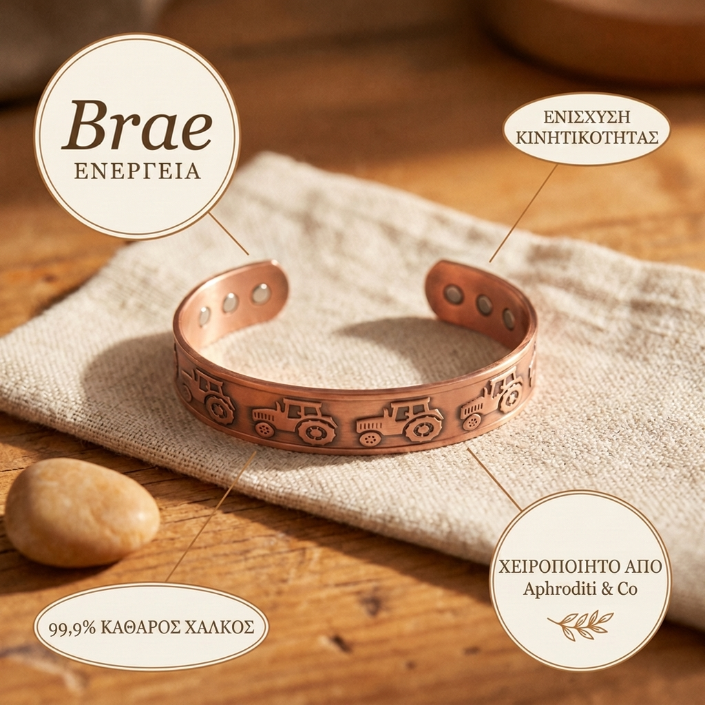 Βραχιόλι από Χαλκό Aphroditi & Co Brae