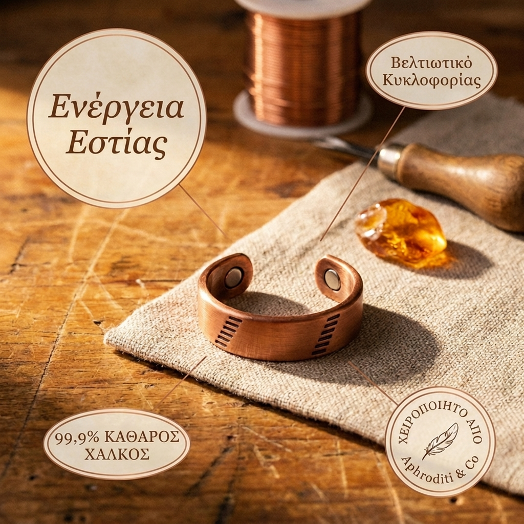 Δαχτυλίδι από μπρούντζο Aphroditi & Co