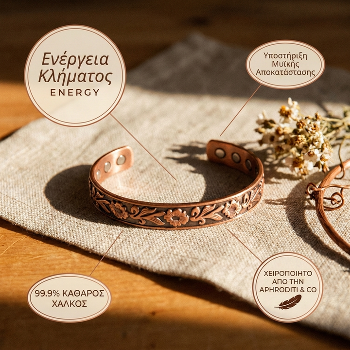Βραχιόλι από χαλκό Aphroditi & Co