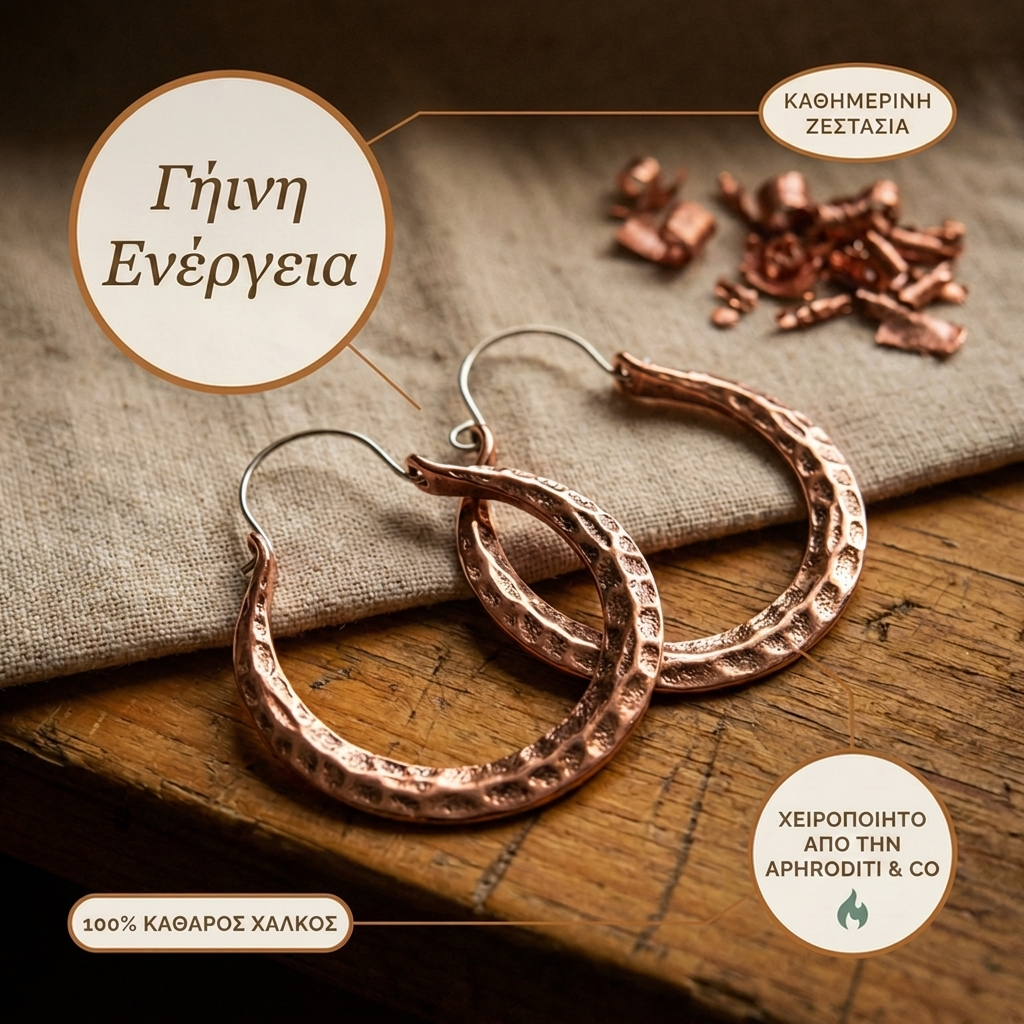Aphroditi & Co  Σκουλαρίκια από χαλκό