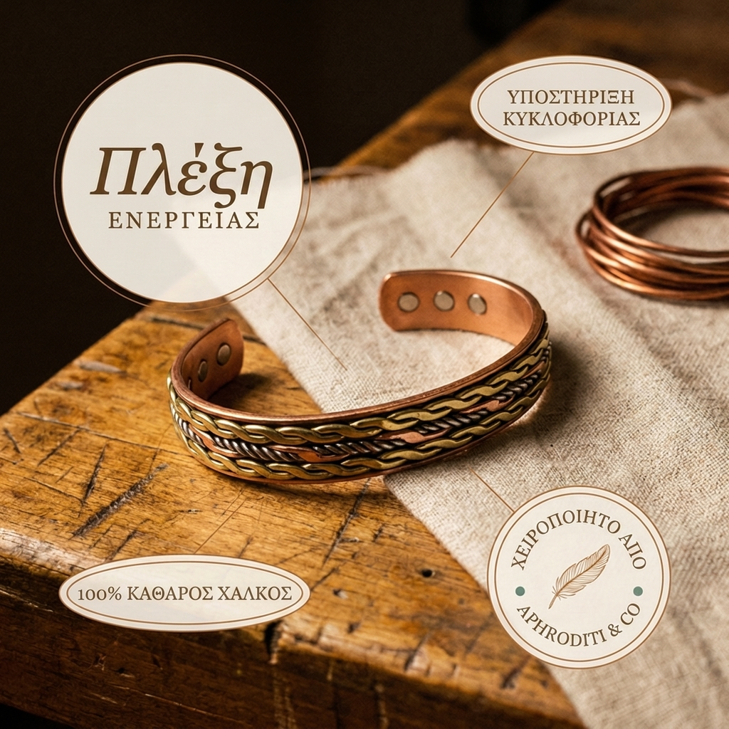 Aphroditi & Co  Weave Copper Bracelet