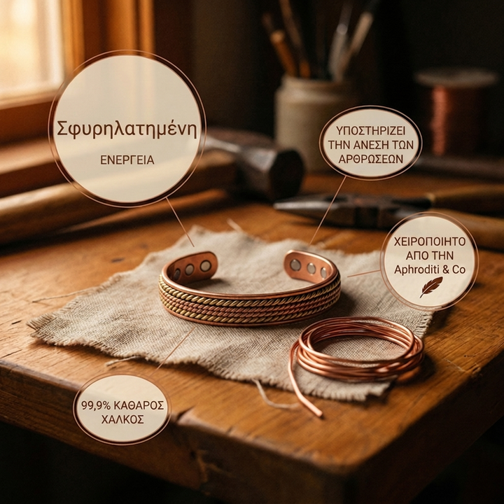 Βραχιόλι από χαλκό Aphroditi & Co