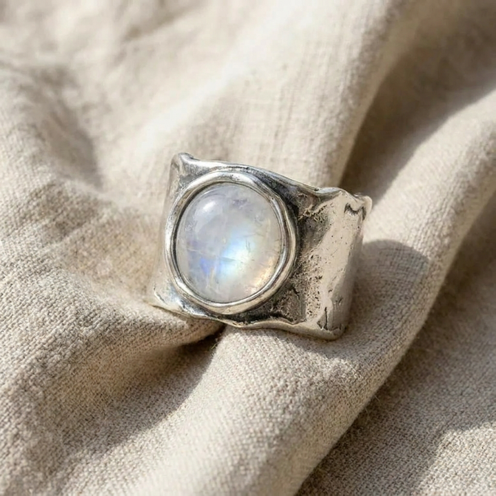 Artisan-Made Bohemian Moonstone Ring
