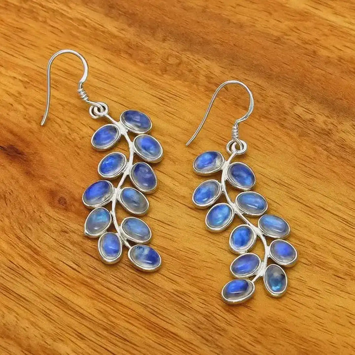 Elegant Purple Moonstone Earrings