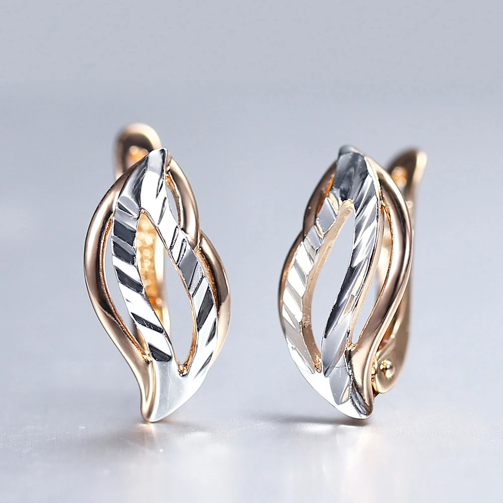 Elegant Gold and Silver Earrings