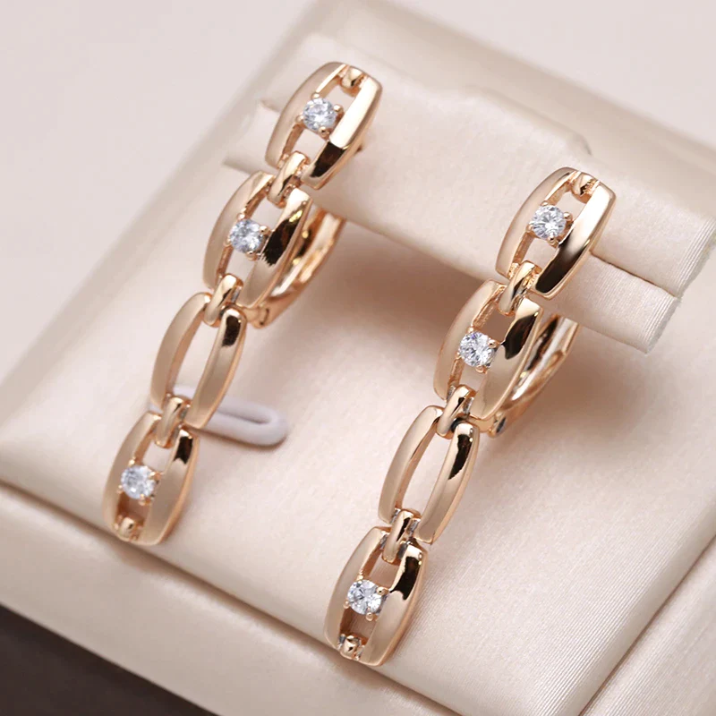 Sophisticated Gold Chain Earrings