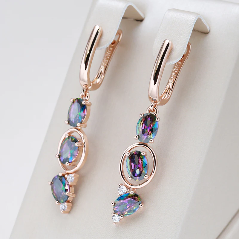 Chic Vibrant Gemstone Earrings