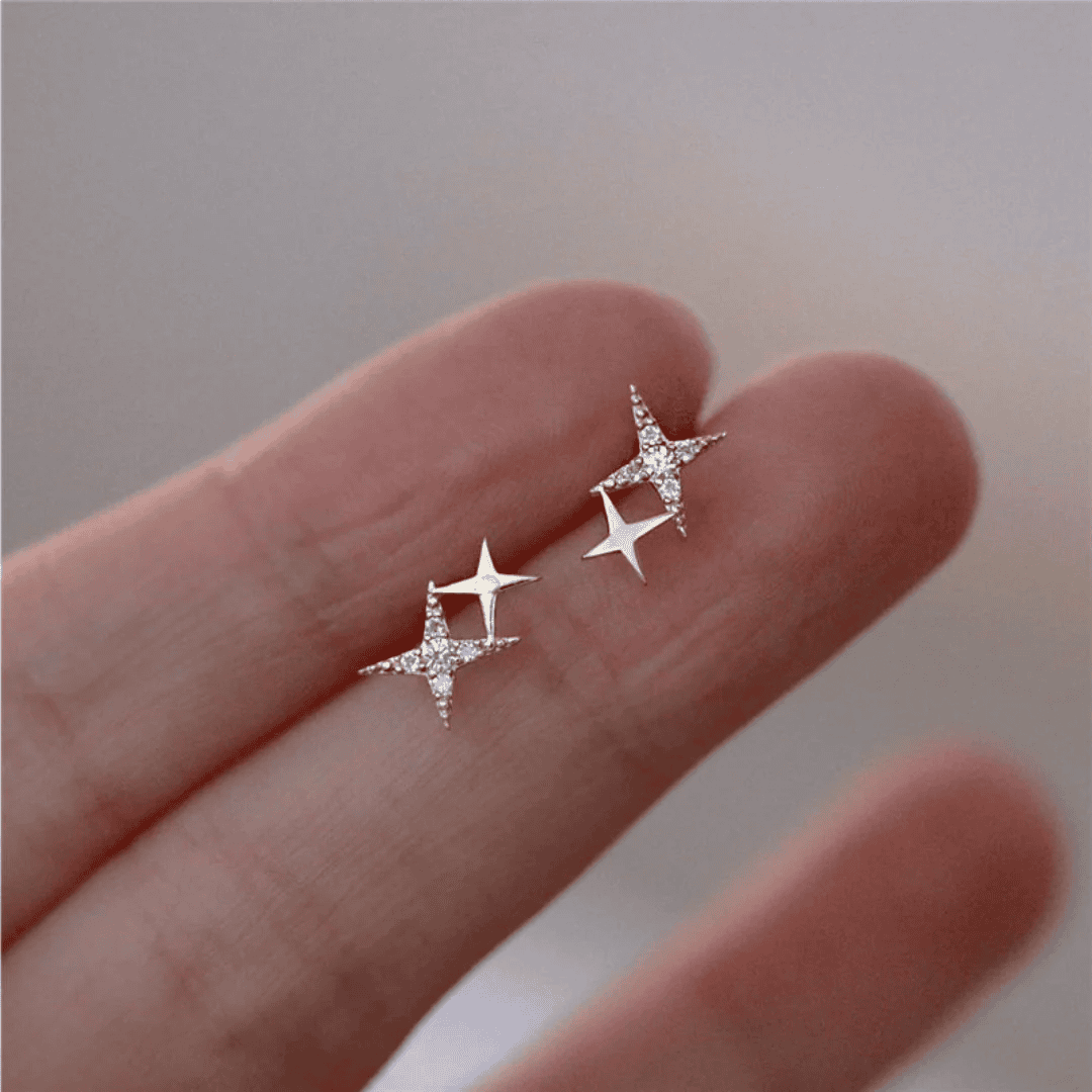 Brilliant Star Shaped Stud Earrings