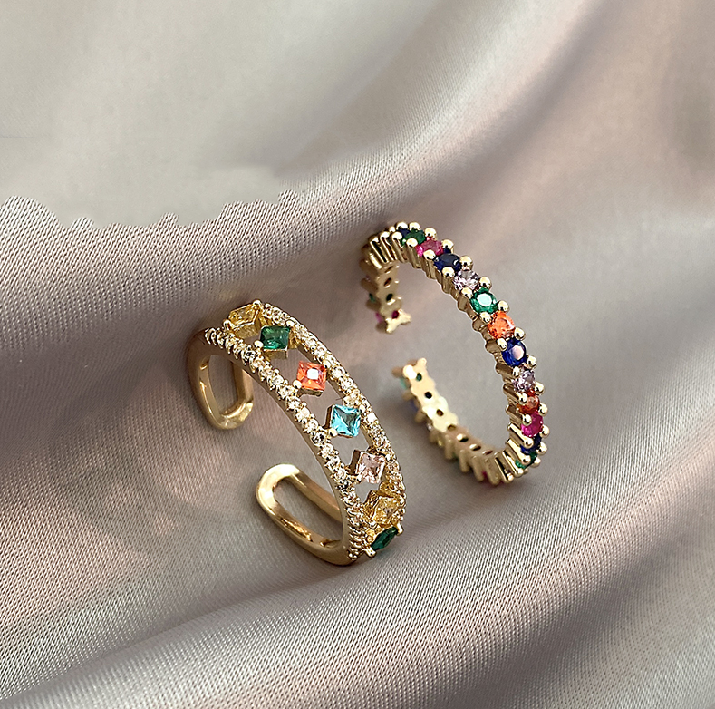 Stylish Multicolored Zirconia Earrings