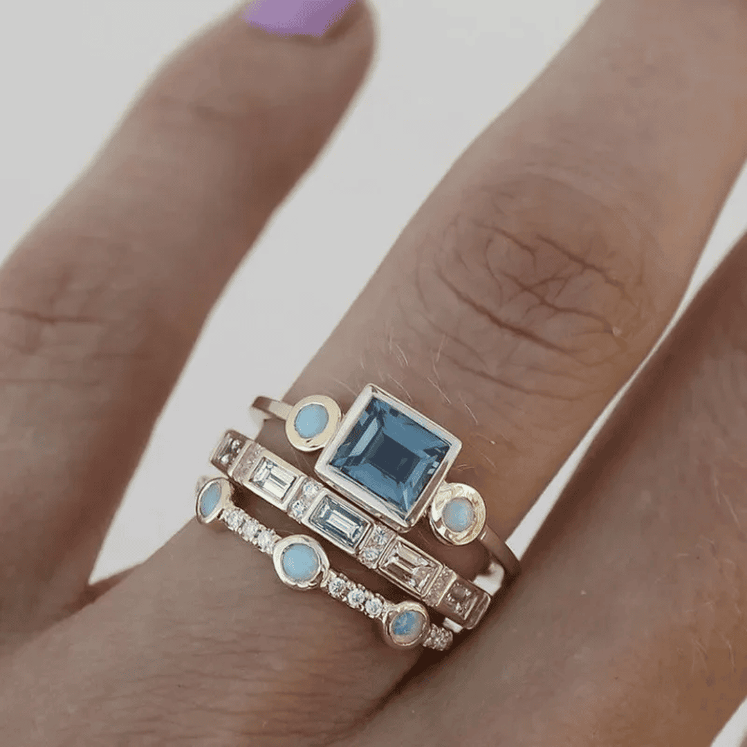 Azure Grace Ring Collection