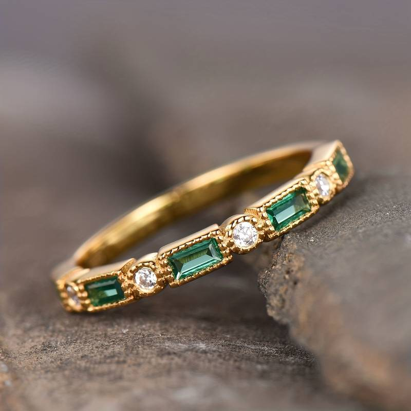 Δαχτυλίδι Χρυσό με Πράσινη Ζιρκονία Άλεξ