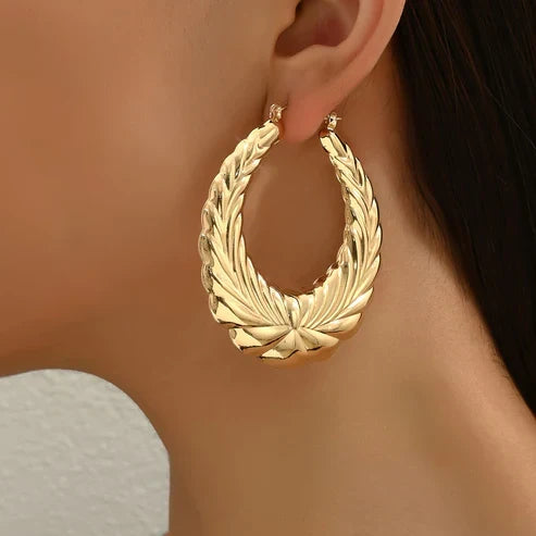 Gilded Tiara Hoop Earrings