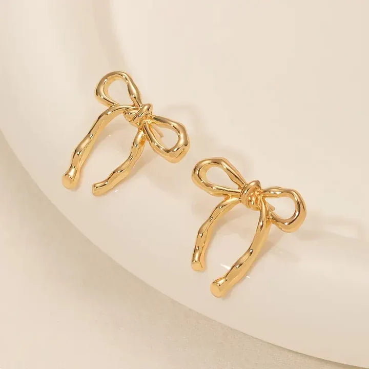 Boucles d'oreilles vintage Golden Tie