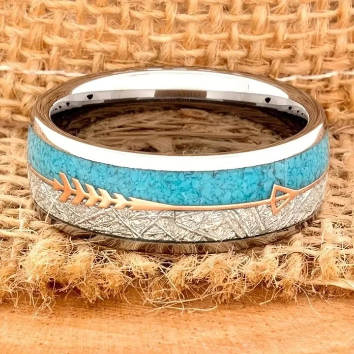 Retro Enamel Silver Ring
