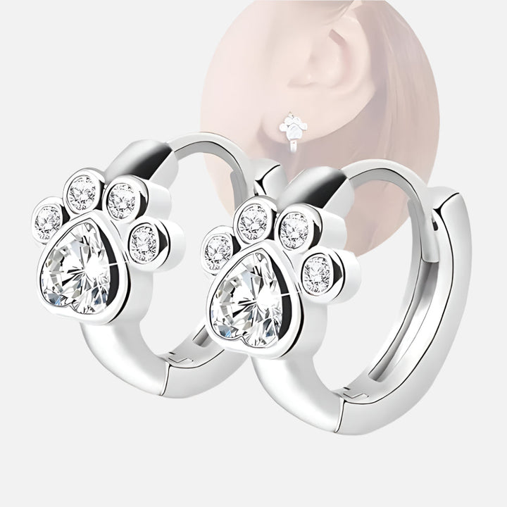 Προστατευτικά Αυτιών Paw Huggie Hoops με Ζιρκόνια