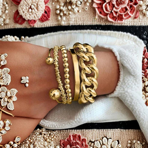 Luxurious Chunky Chain Bracelet Collection