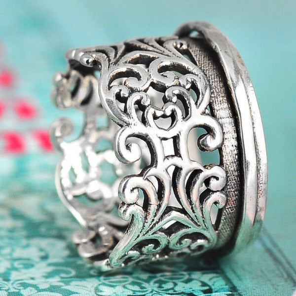 Ασημένιο Γυναικείο Δαχτυλίδι Spinner