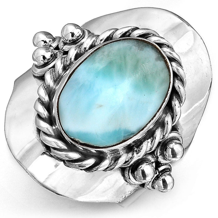 Δαχτυλίδι Boho από Ασήμι Sterling με Λαρίμαρ