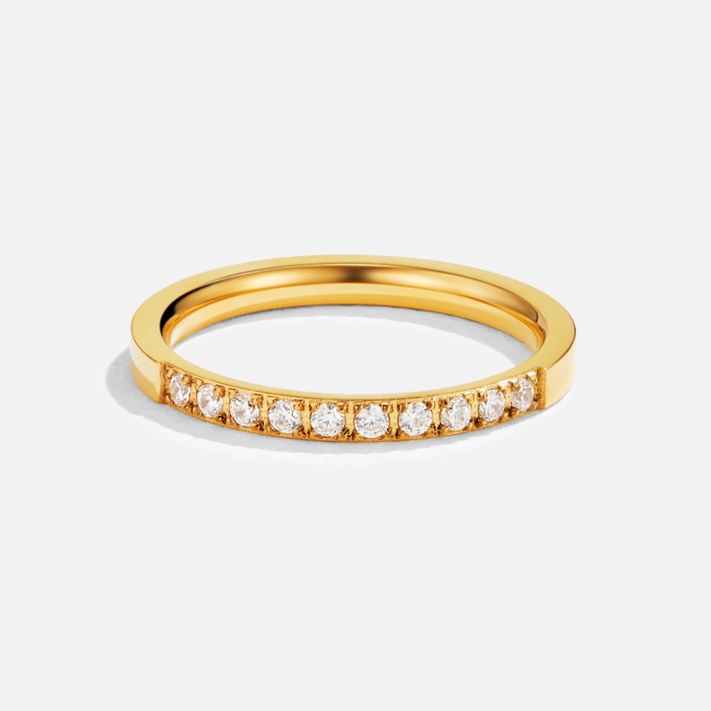 Δαχτυλίδι Αιώνιας Ομορφιάς με Κρύσταλλα 18K