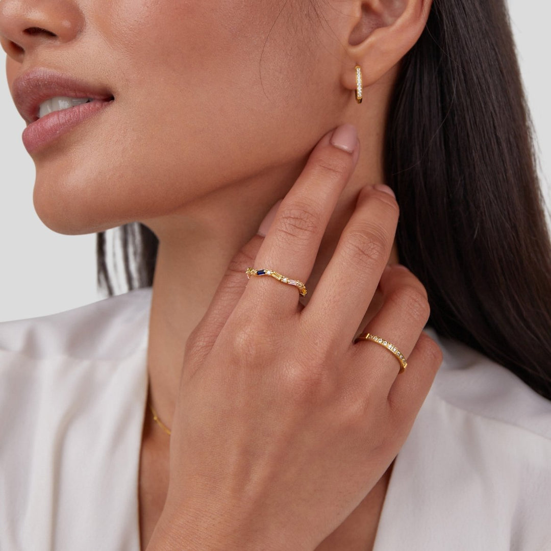 Δαχτυλίδι Αιώνιας Ομορφιάς με Κρύσταλλα 18K